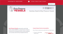 Desktop Screenshot of europressurevessels.com